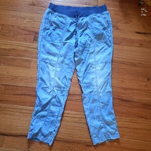 White House Black Market" The Tapered Ankle" jogger thin denim pattern sz 12